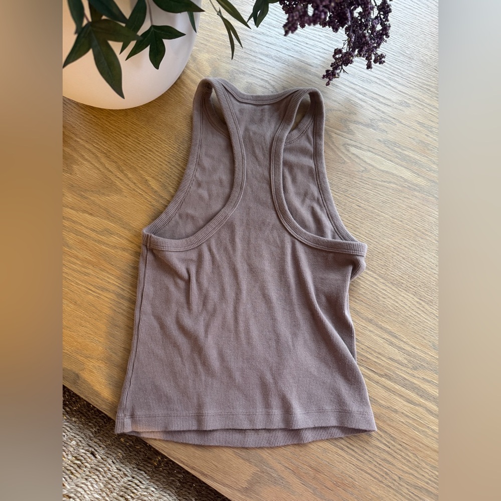 Nude A&F Ribbed Racerbank Tank - Picture 4 of 4